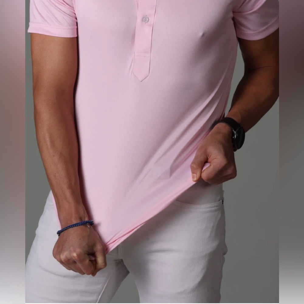 Collars & Co. Collar Polo Pink Size Medium NEW Without Tag - Picture 5 of 7